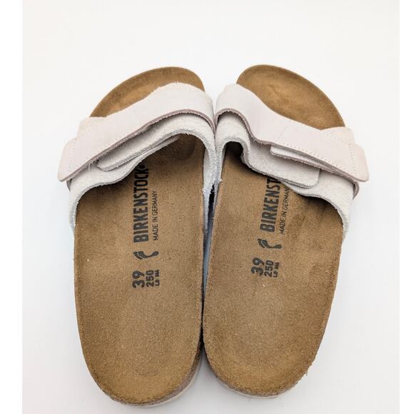 Birkenstock Oita Suede Leather Flat Sandals Women's Gray Size US W8/M6 EU39 - Picture 5 of 11